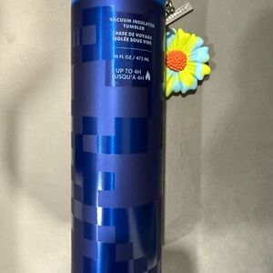 Starbucks Blue Tumbler with Daisy Charm